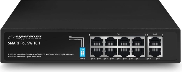 PoE gigabit switch Esperanza Matrix 10-poorts 120 W