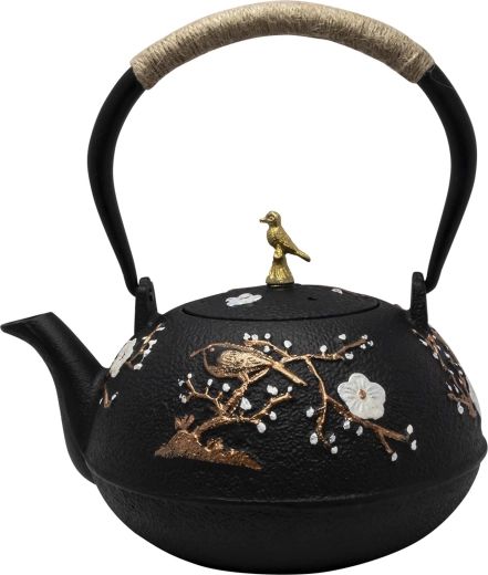 Gietijzeren theepot 1 l zwart