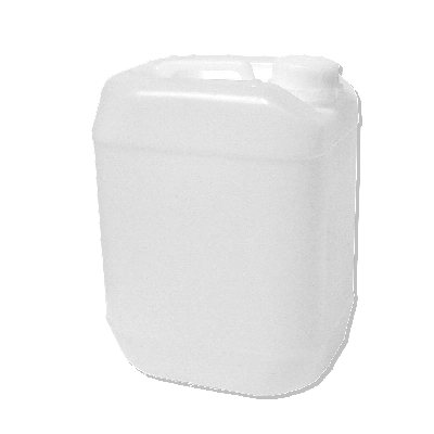 Kunststof jerrycan 5 l van HDPE, transparant, dop 38 mm
