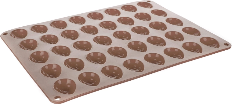 Siliconen vorm voor noten, 40 stuks, bruin