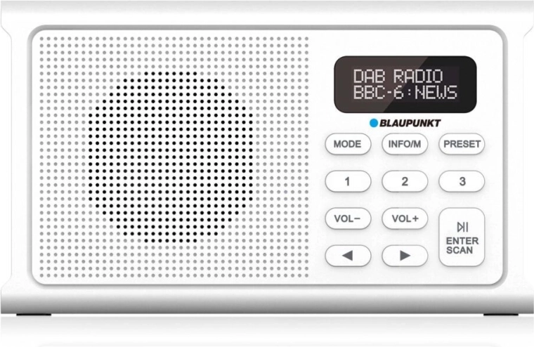 Draagbare digitale radio Blaupunkt DR3 wit
