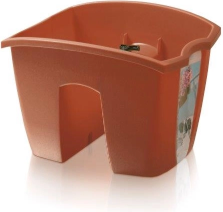 Balkonbak voor balustrade Crown 24,2 cm – terracotta