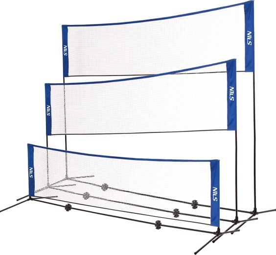 Opvouwbaar 3-in-1 net voor badminton, tennis en volleybal NILS EXTREME NT7111