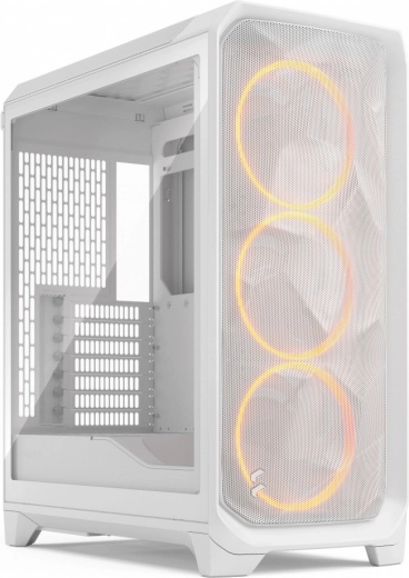 Witte RGB-behuizing Meshify 3 met getint glas