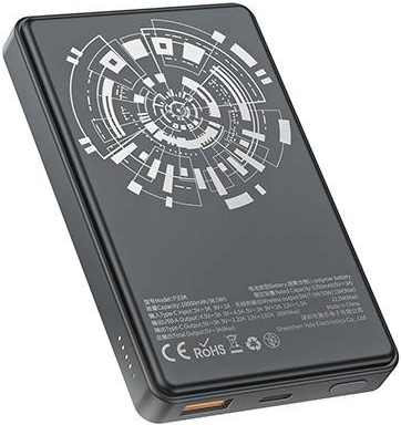 Draadloze powerbank MagSafe 10000mAh 22,5W zwart