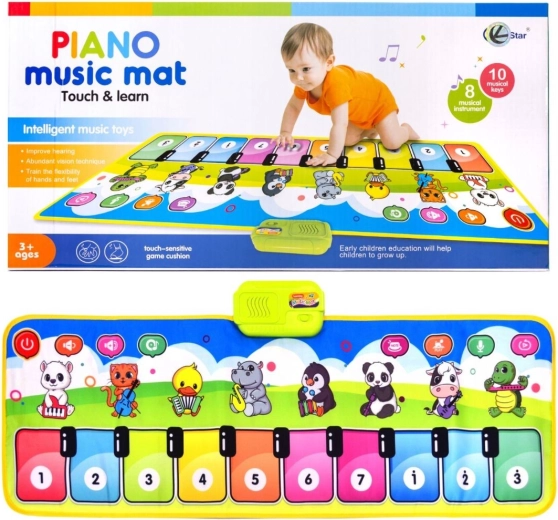 Intelligente muzikale dansmat met piano en dieren