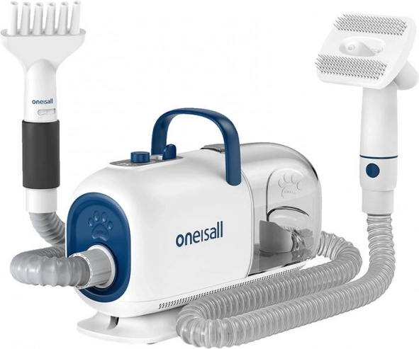 Oneisall BM1 set voor vachtverzorging met zuigstofzuiger en föhn