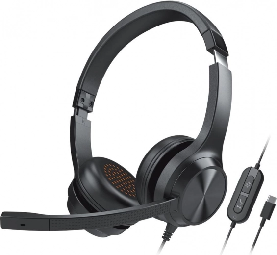 creative chat usb on-ear headset met microfoon usb-c