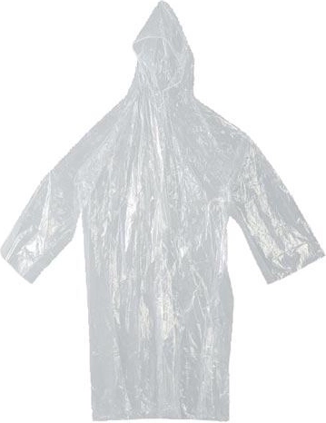 Polyethyleen regenponcho met drukknopen