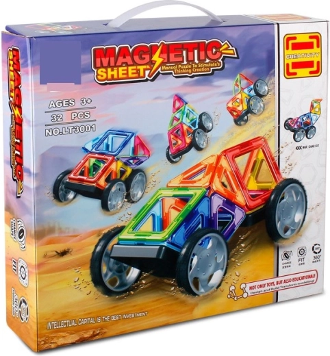 Magnetische bouwset Magnetic Sheet – 32 stukken