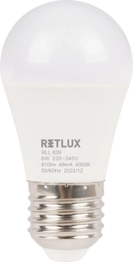 RETLUX LED-lamp Mini Globe E27 6 W 4000 K