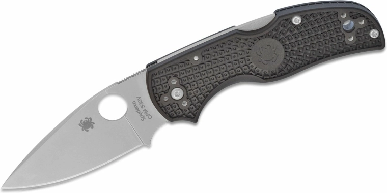 Spyderco Native 5 zakmes 7,5 cm, satijn, zwart FRN