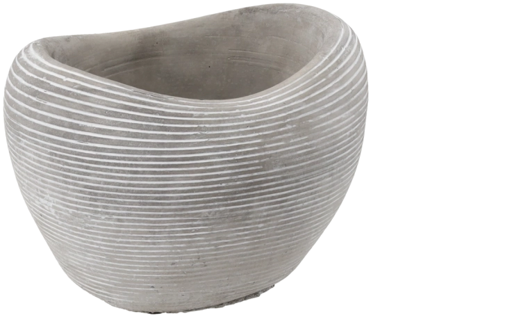 Cementen bloempot hartvorm grijs 23 × 18,5 × 17 cm