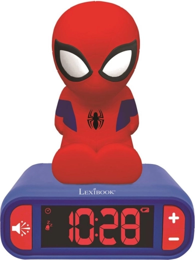 Wekker met 3D-nachtlicht Spider-Man