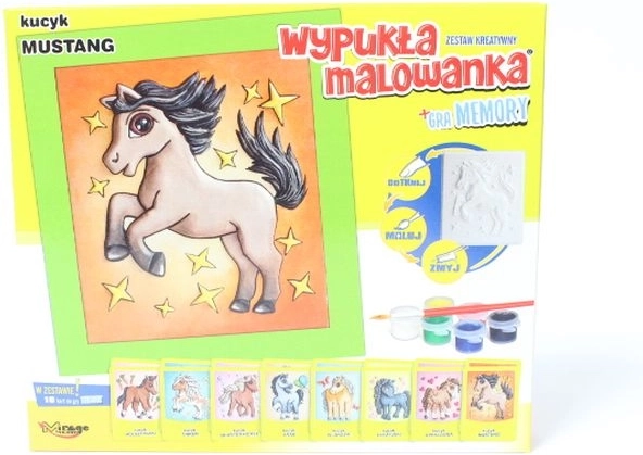 Mirage Hobby 3D schilderen – Mustang-pony + memoryspel