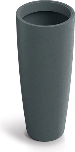Bloempot Molio round slim grafiet 38 cm