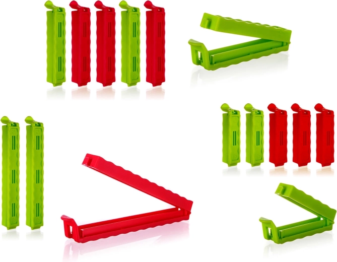 Zakclips CULINARIA, set van 15 stuks, mix van kleuren