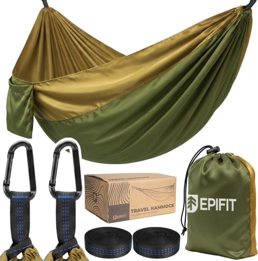 Toeristische hangmat Calm 300 khakigroen