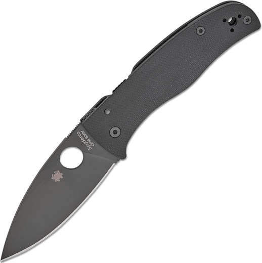 Spyderco Bodacious All Black zakmes 9,2 cm met DLC en G10-handgreep