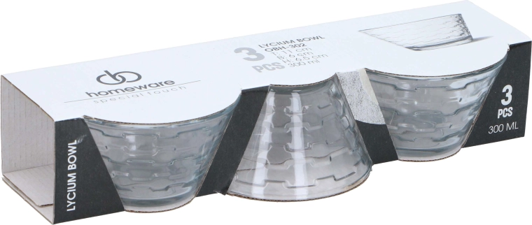 Set glazen schaaltjes Lycium 300 ml, 3 stuks