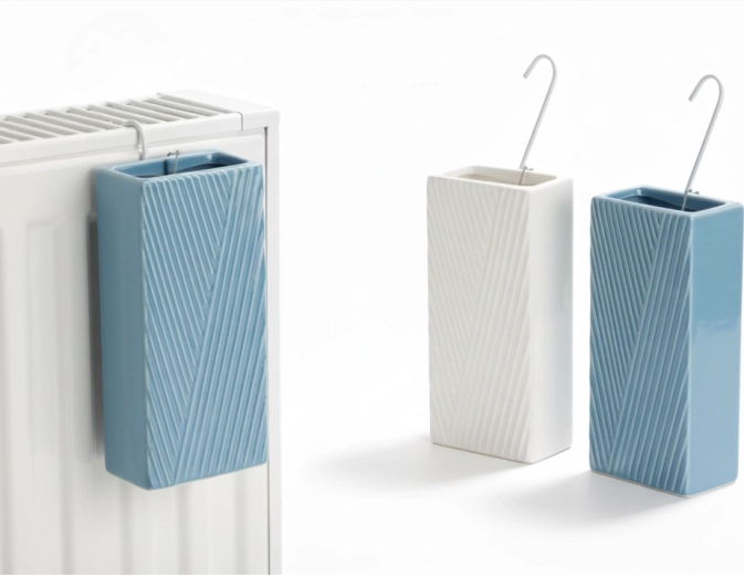 Keramische radiator-luchtbevochtiger met gestreept patroon, mix van kleuren – set van 6 stuks