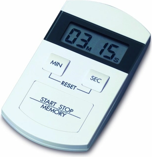 Digitale timer en stopwatch met geheugen TFA, wit-grijs
