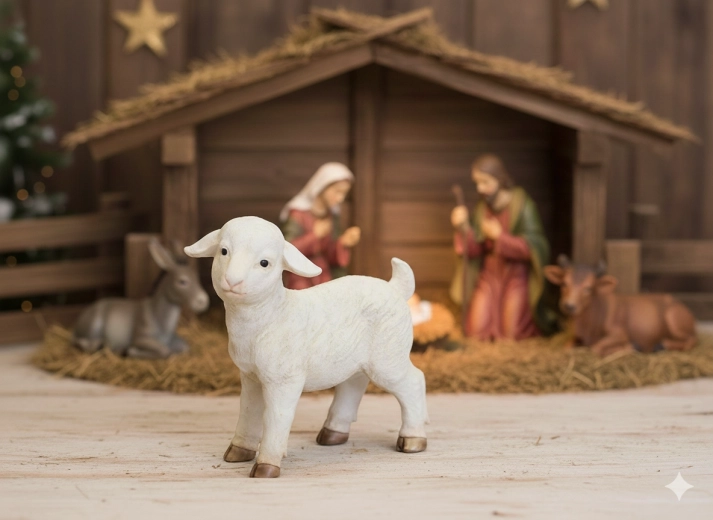 Schaapfiguur voor kerststal 28 × 9 × 28 cm
