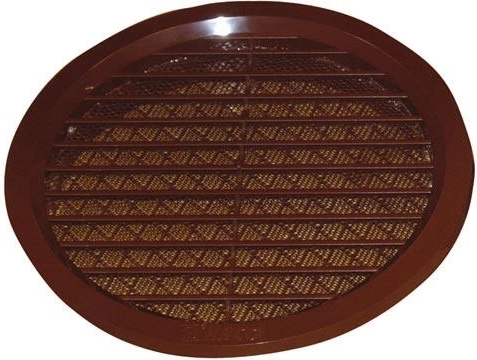 Ventilatierooster met gaas 140 mm – Bruin
