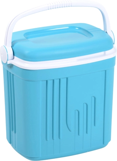 Toeristische koelbox 20 l KAMAI ICEBERG, turquoise met wit handvat