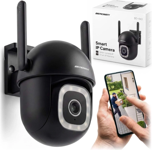 Berdsen outdoor draaibare Wi‑Fi IP-camera 5 MP met persoonsdetectie en sirene