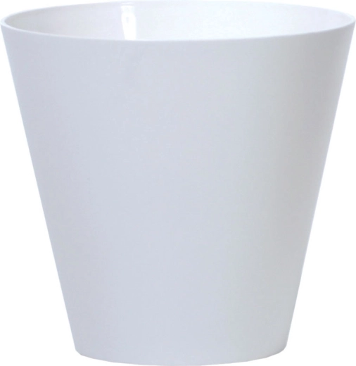 Bloempot Tubus wit 25 cm