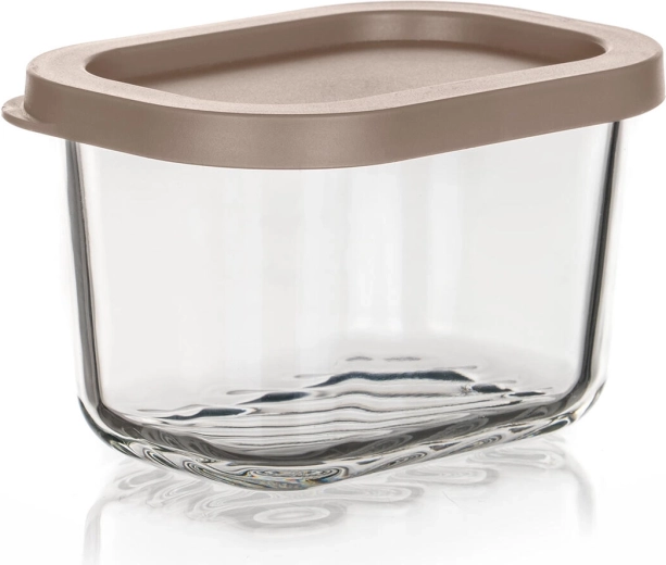 Glazen voedselcontainer WAVE 0,29 l met latte deksel