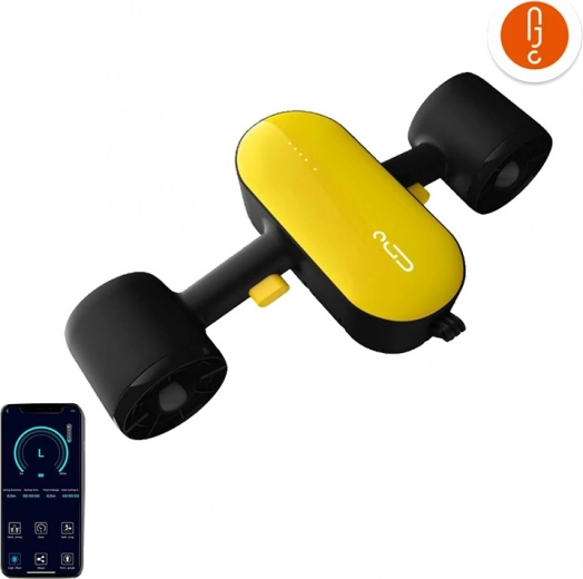 Onderwaterscooter Geneinno S2 zwart-geel