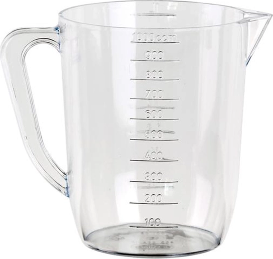 Kunststof maatbeker met schenktuit TORO 1 l