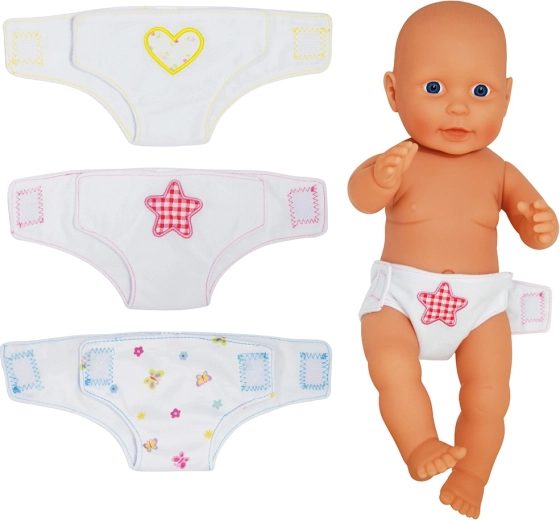 Dolls World stoffen luiers voor poppen 46 cm