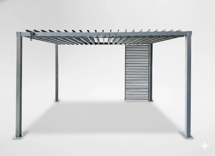 Metalen jaloezie 214 × 50 cm voor pergola