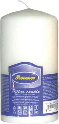 Paraffinekaars cilinder wit 6,3 × 12,5 cm