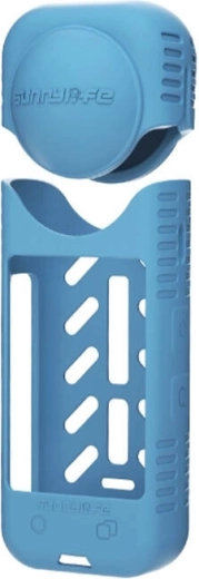 Siliconen hoes en lenzenkap Sunnylife voor Insta360 X4 (blauw)