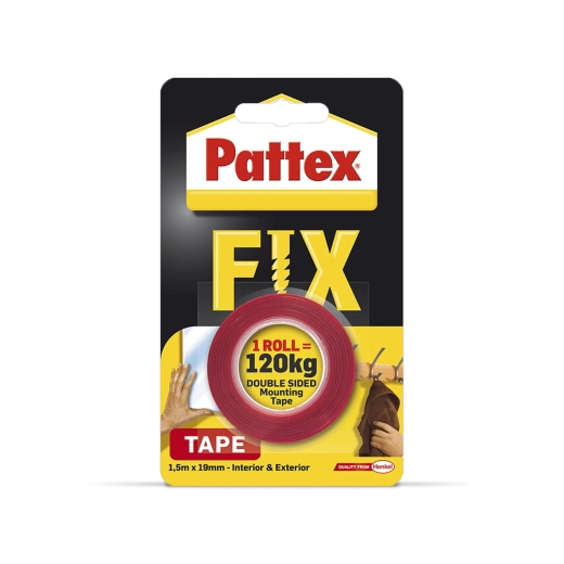 Pattex dubbelzijdige montagetape 120 kg, 1,5 m