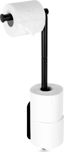 Wandhouder voor toiletpapier van roestvrij staal, zwart, 46,5 cm