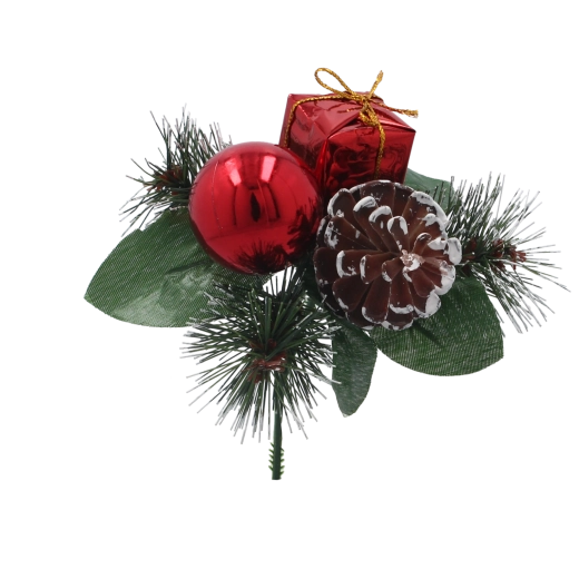 Rood kerstdecoratief takje 18 cm