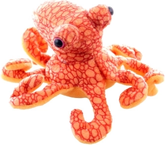 Pluchen octopus oranje 17 cm