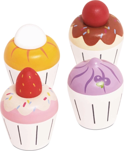 Le Toy Van houten muffins – set van 4 stuks