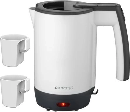 Concept reiswaterkoker 0,5 l met 2 bekers