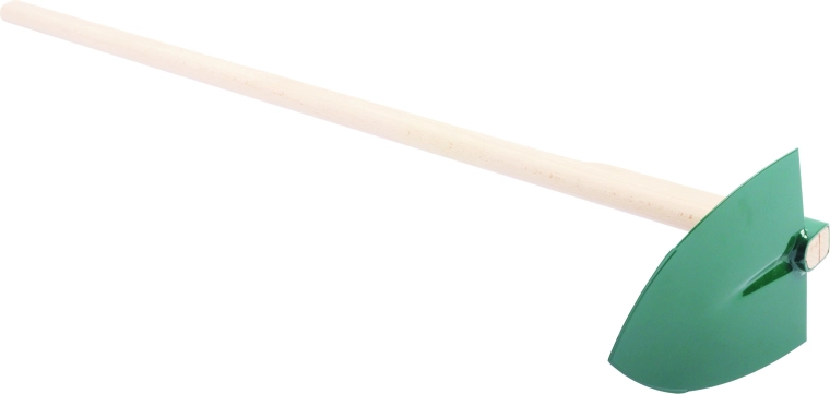 Schoffel hartvormig met houten steel 120 cm, breedte 140 mm