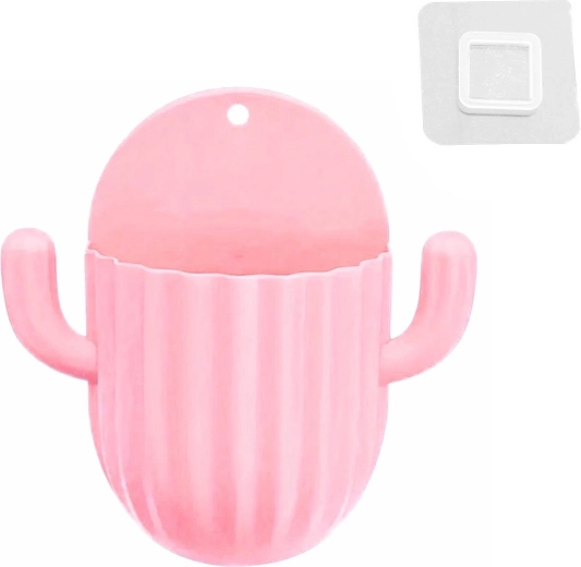 Zelfklevende wandorganizer voor borstels en penselen roze