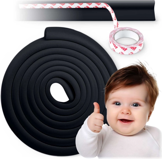 RICOKIDS beschermende schuimrandtape, zwart, 6 m