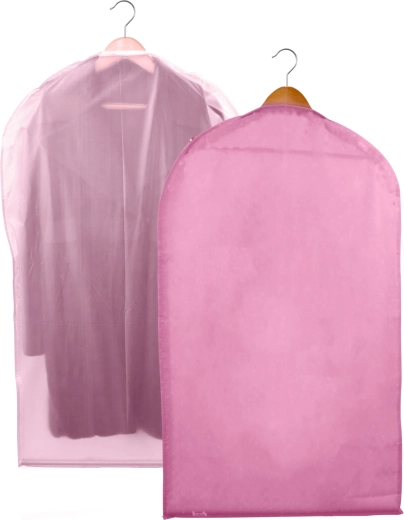 Roze beschermhoes voor kleding BLOSSOM 60 × 100 cm