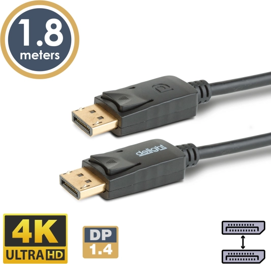 DisplayPort 1.4 naar DisplayPort-kabel 4K, 1,8 m