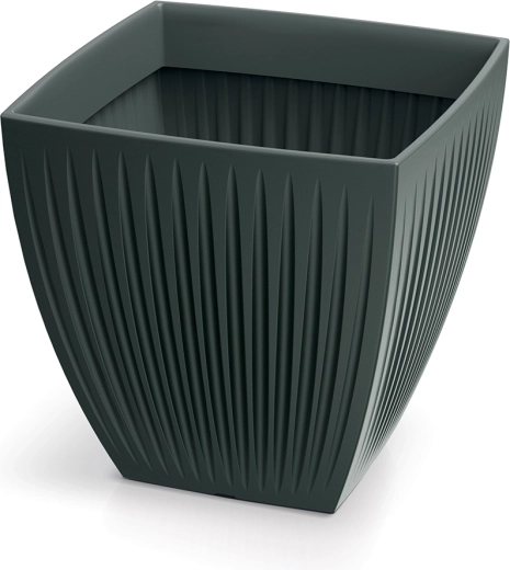 Bloempot Latia Square 40 × 40 × 40 cm antraciet